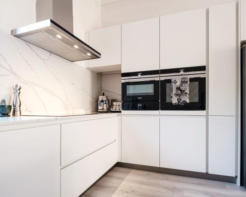 Modern timeless white kitchen